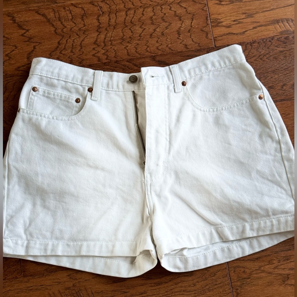 Element Y2K‎ White Denim High Rise Shorts